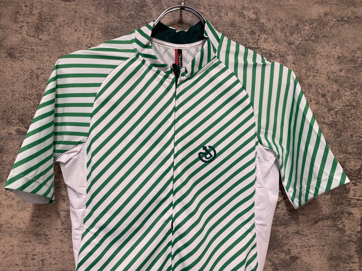 JV973 レリック reric Lotta Mens Standerd Jersey 半袖サイクルジャージ 白緑 M