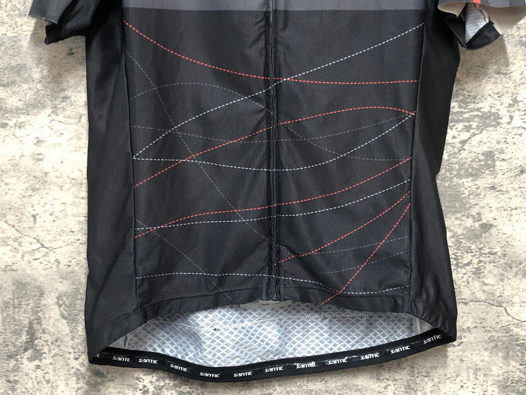 KD677 サンティック SANTIC 半袖 サイクルジャージ 黒 サイズ不明 ※タグカット