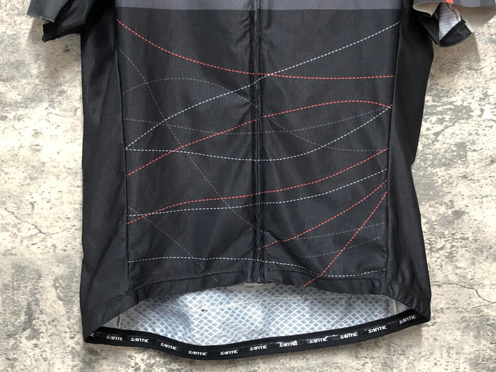 KD677 サンティック SANTIC 半袖 サイクルジャージ 黒 サイズ不明 ※タグカット