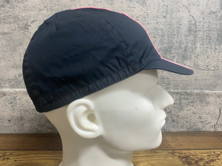 JY139 ラファ Rapha CAP サイクルキャップ 黒ピンク サイズ不明