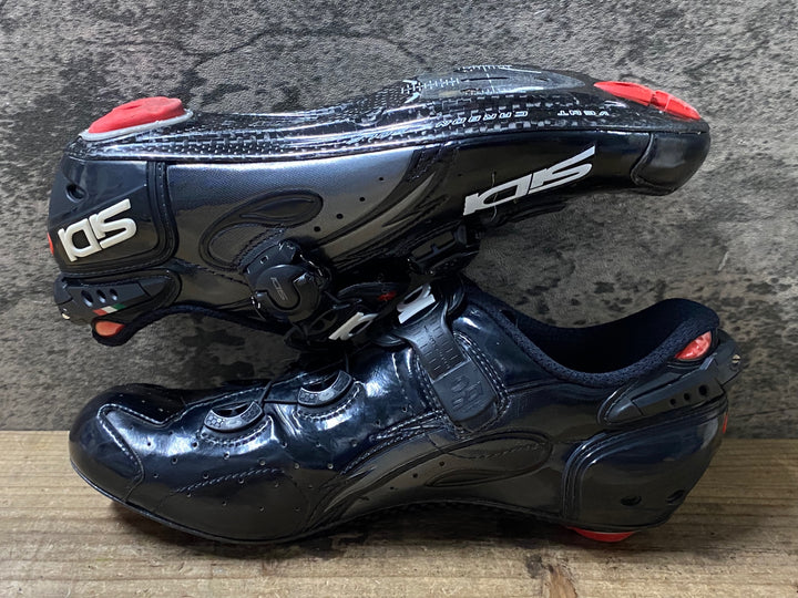 KM086 シディ SIDI WIRE CARBON ビンディングシューズ 黒 EU41 3穴