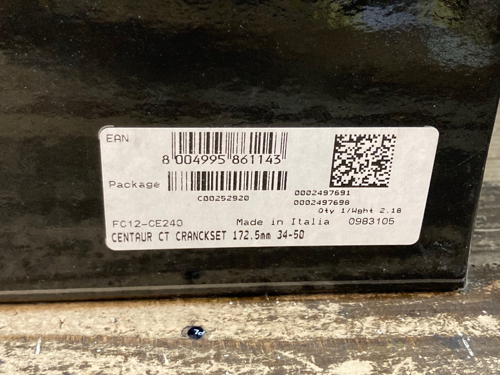 JR302 CAMPAGNOLO CENTAUR FC12-CE240 クランクセット 172.5mm 50/34T