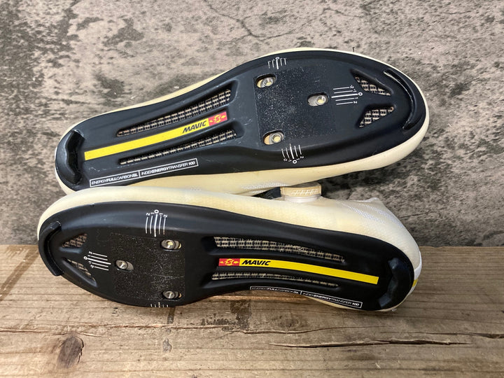 JX999 マヴィック MAVIC SEQUENCE SL ULTIMATE ビンディングシューズ 3穴 白 BOA レディース EU38 ※ソールクラックの為ジャンク
