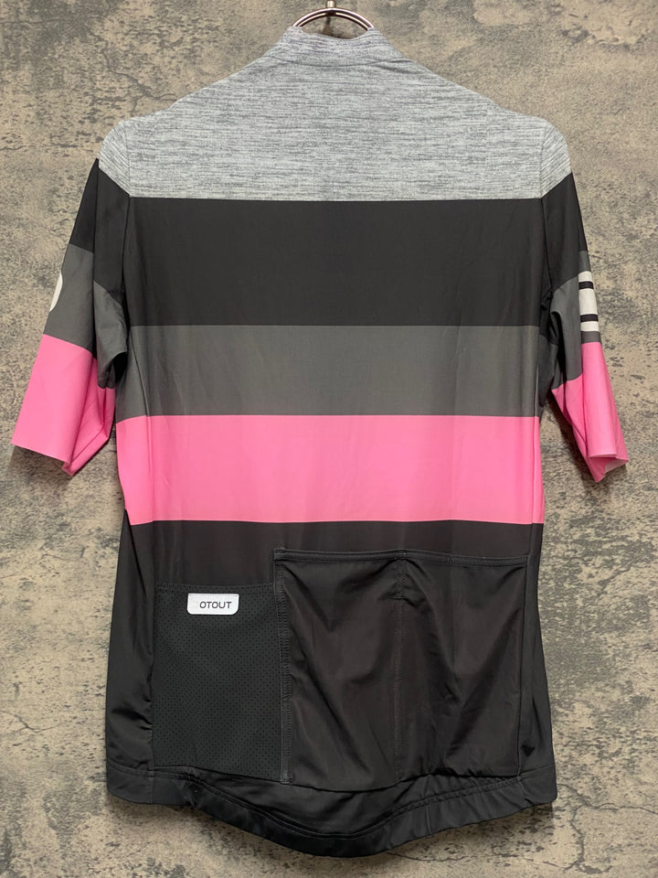 KM232 ドットアウト DOTOUT COMBAT JERSEY 半袖 サイクルジャージ ピンク グレー M