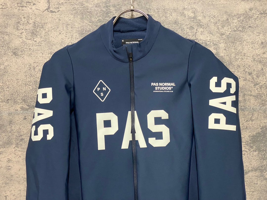 KE898 パスノーマルスタジオ PAS NORMAL STUDIES Mechanism Thermal Long Sleeve Jersey 長袖 サイクルジャージ 裏起毛 紺 S