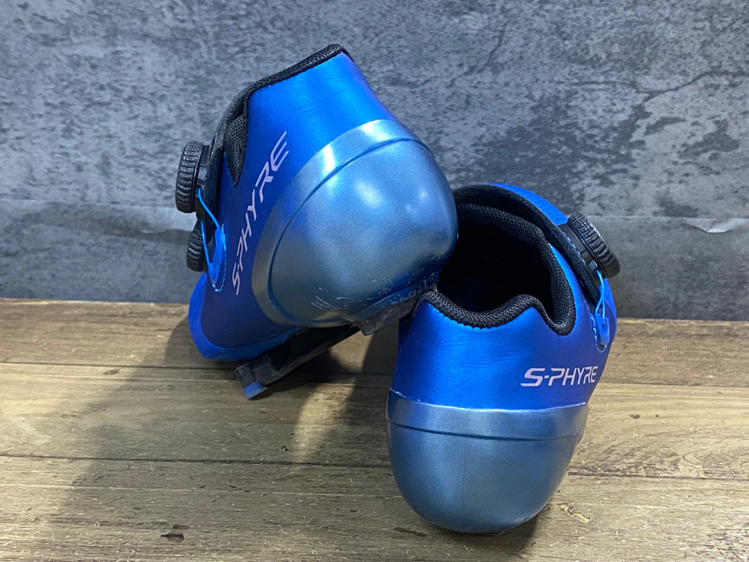 KD820 シマノ SHIMANO S-PHYRE RC9 SHRC902M B01 S ビンディングシューズ  3穴 青 EU39