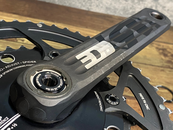 IY473 ローター ROTOR In Power 3D+ パワーメーター クランクセット 170mm 52/36T※電池蓋歪みのためジャンク