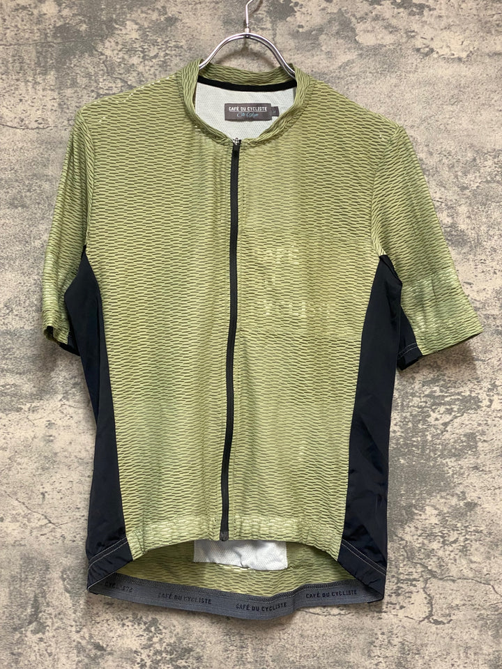 KR588 カフェドシクリステ Cafe du Cycliste CHRISTELLE Man 半袖 サイクルジャージ カーキ L