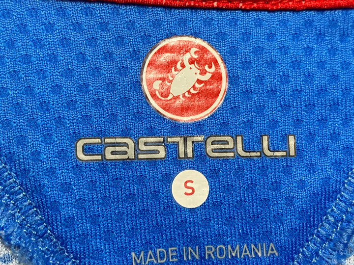 KF621 カステリ CASTELLI 半袖 サイクルジャージ 青 S