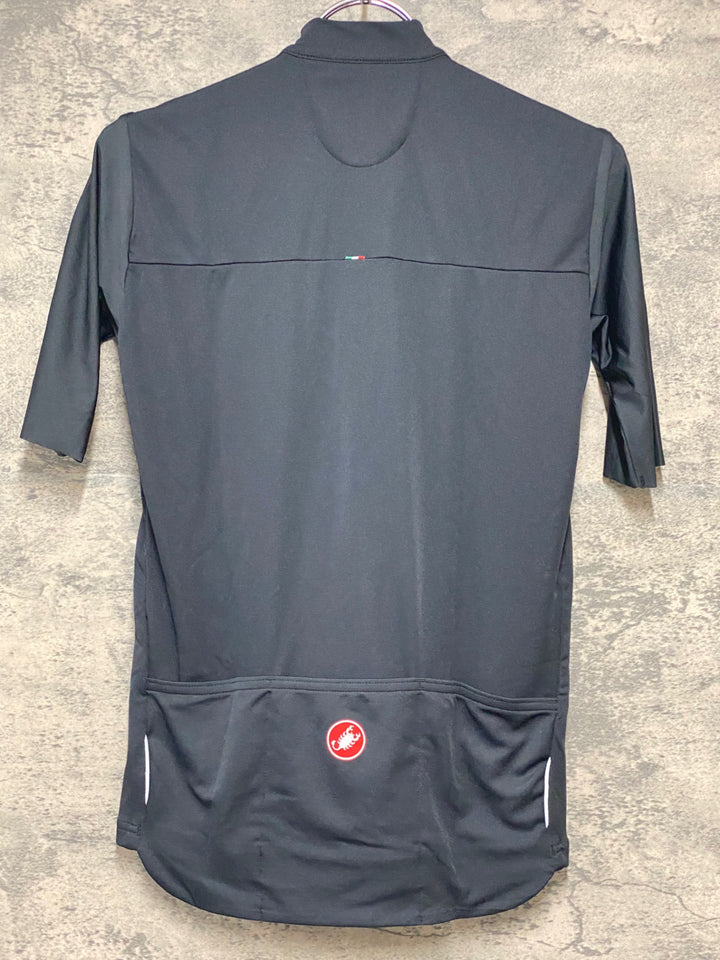 KH467 カステリ CASTELLI 半袖 サイクルジャージ S 黒白