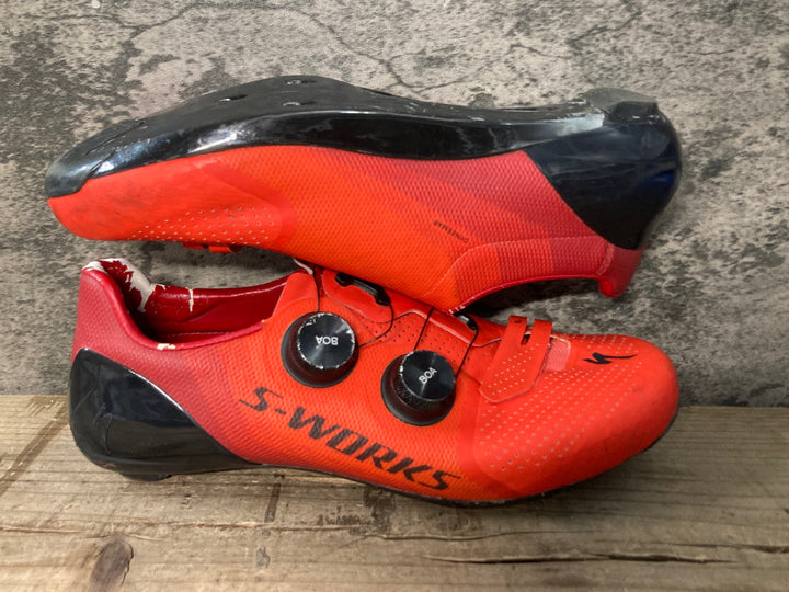 JX493 スペシャライズド SPECIALIZED S-WORKS RD ビンディングシューズ 赤 白 EU41.5 3穴