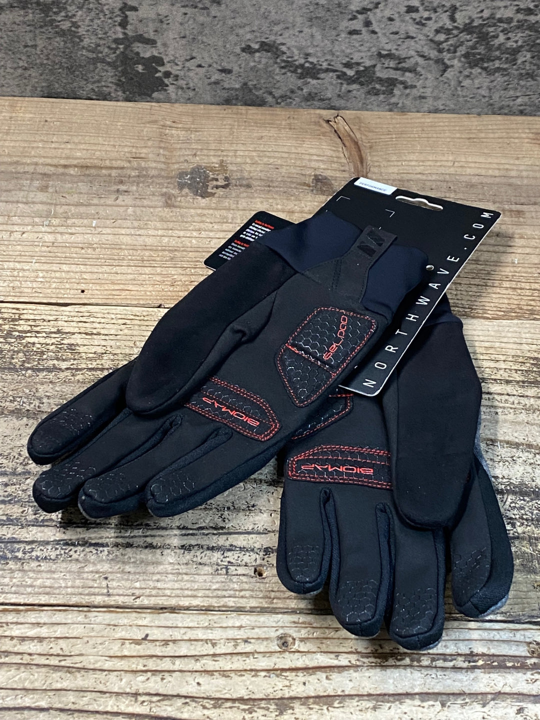 JU117 ノースウェーブ NORTHWAVE 長指 グローブ 黒 グレー XL