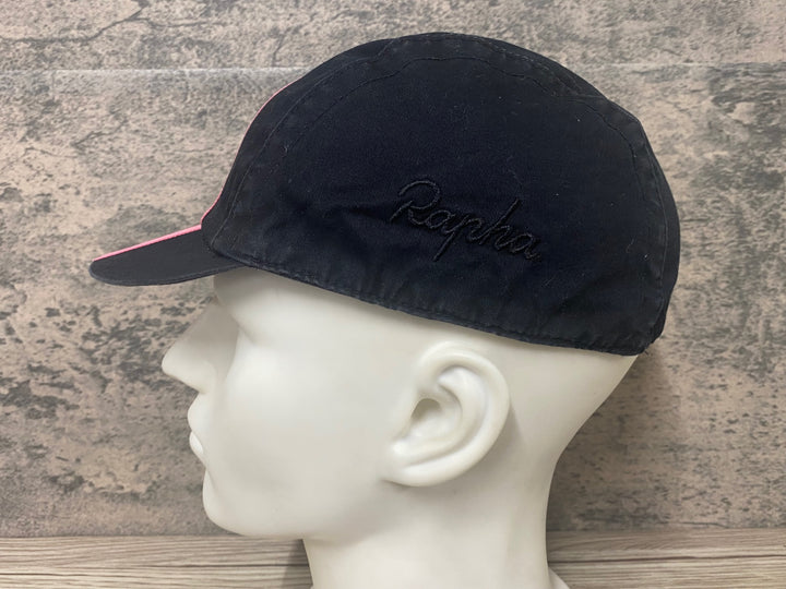 JS657 ラファ RAPHA CAP サイクルキャップ 黒 ピンク M
