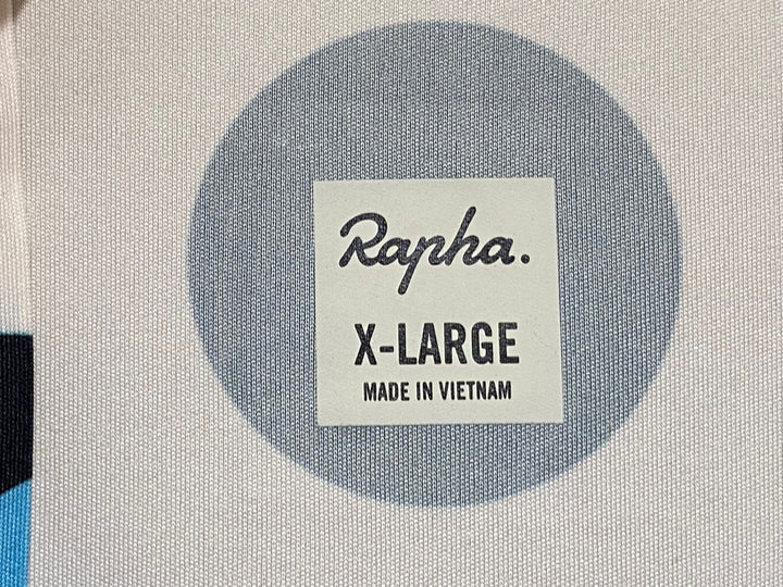 KC670 ラファ Rapha CROSS PRO TEAM TRAINING JERSEY 半袖 サイクルジャージ 白 水 ピンク XL 未使用