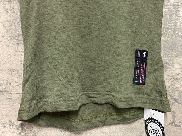 KM409 ラファ Rapha MERINO BASE LAYER - SHORT SLEEVE 半袖 ベースレイヤー カーキ XS