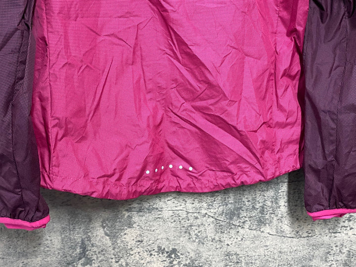 JJ629 ナイキ NIKE 長袖 ウィンドブレーカー ピンク バーガンディ S
