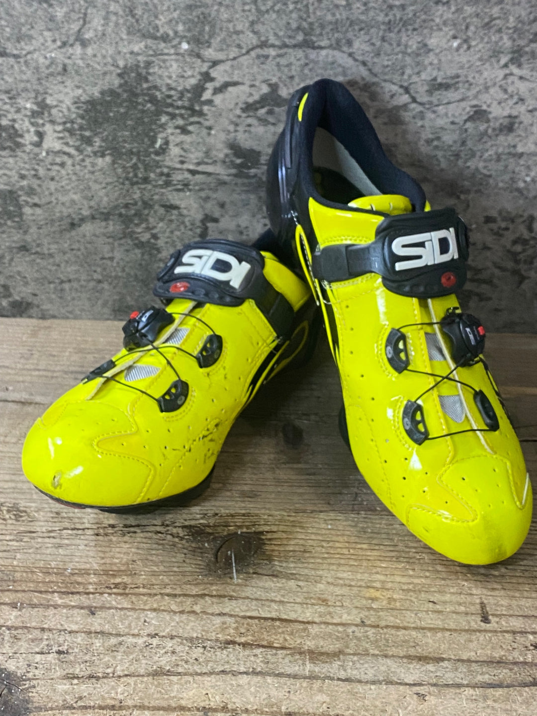 KA406 シディ SIDI ワイヤヴェントカーボン WIRE VENT CARBON ビンディングシューズ 黄 黒 EU43
