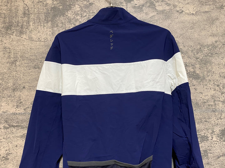 JL026 ペダレッド PEdALED 長袖 ウインドブレイカー 濃紺 白 S