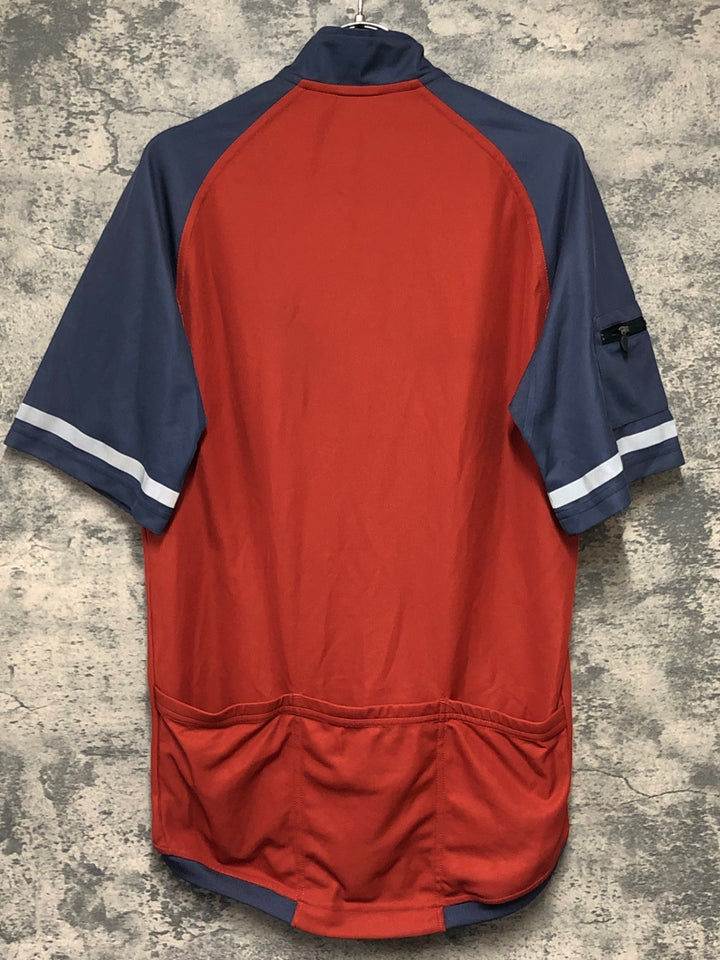 KL251 アディダス adidas 半袖 サイクルジャージ バーガンディ グレー L ハーフジップ