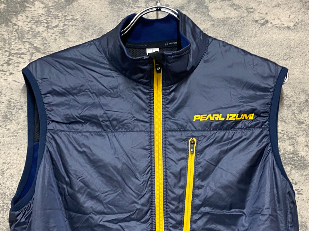 KI472 パールイズミ PEARL iZUMi ダウン サイクルベスト ジレ 裏起毛 M 紺