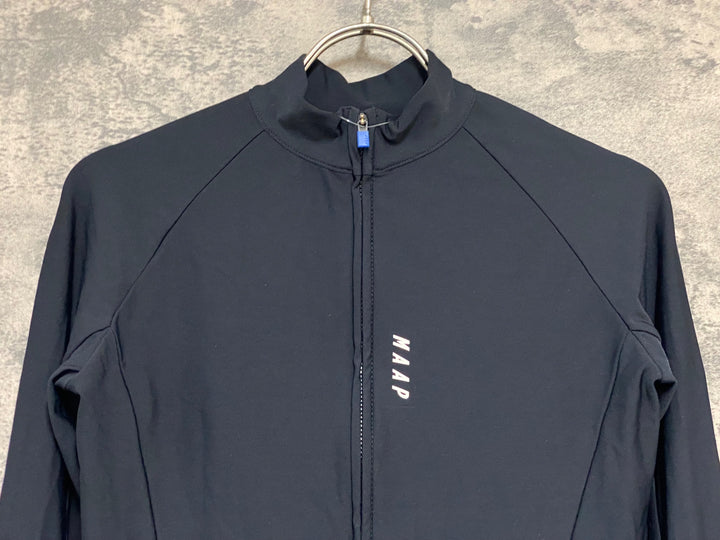 KL004 マープ MAAP THERMAL JERSEY 長袖 サイクルジャージ 黒 S