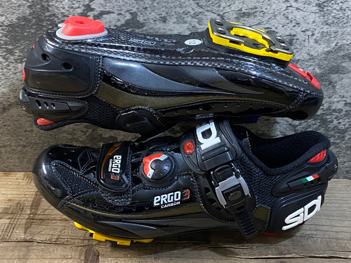 KJ952 SIDI エルゴ カーボン ERGO3 CARBON ビンディングシューズ EU40 1/2 黒