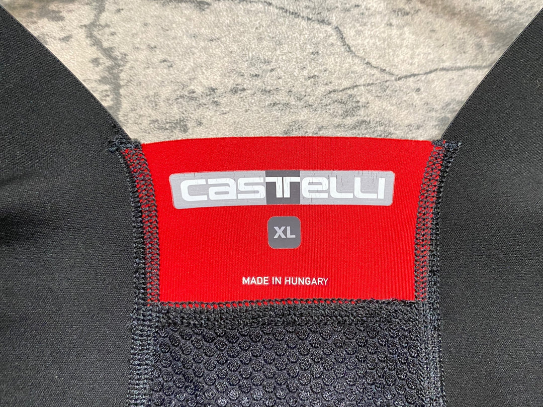 KE153 カステリ CASTELLI ロッソコルサ ROSSO CORSA ビブタイツ 黒 XL