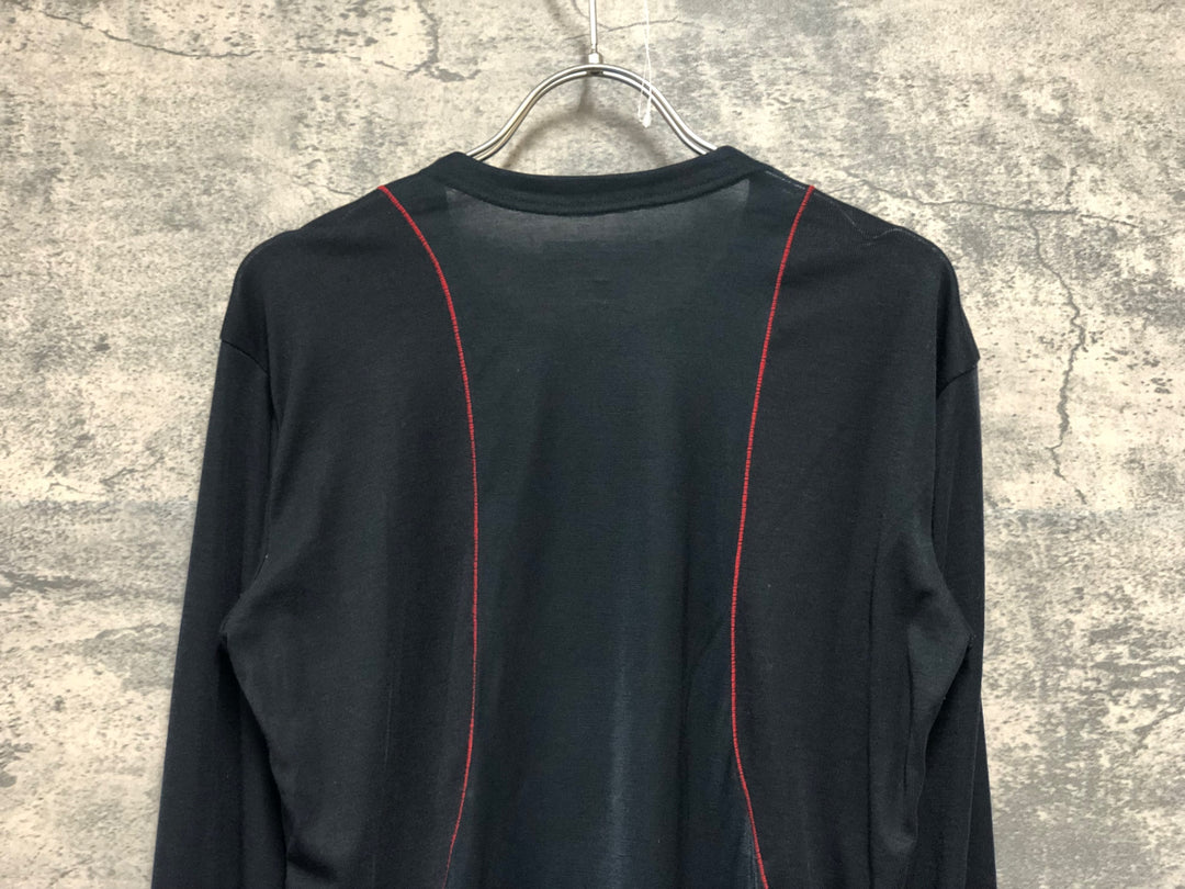 KK356 カステリ CASTELLI ロッソコルサ ROSSO CORSA 長袖 ベースレイヤー 黒 L