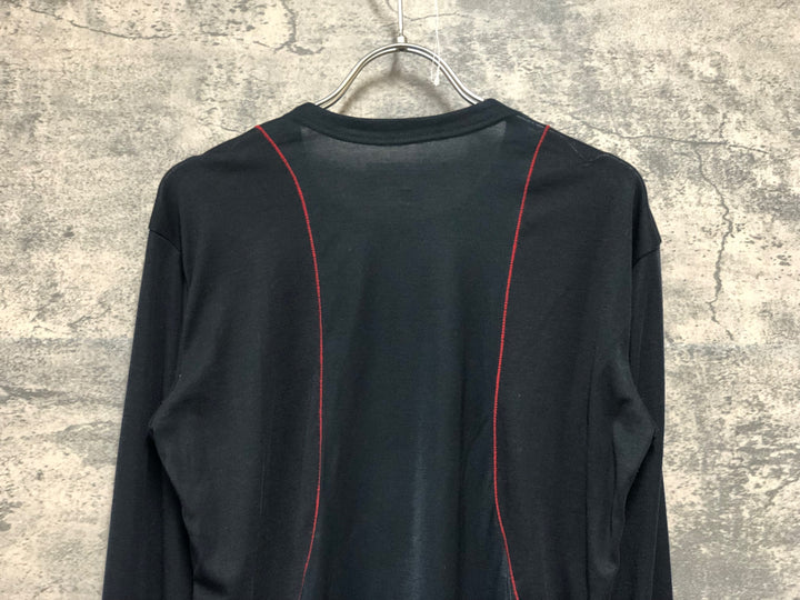 KK356 カステリ CASTELLI ロッソコルサ ROSSO CORSA 長袖 ベースレイヤー 黒 L