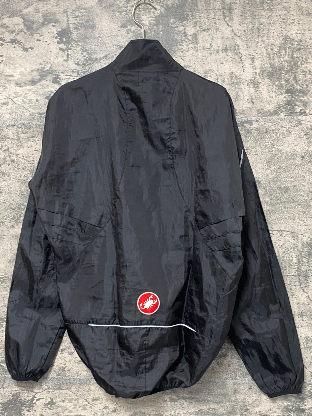 JZ122 カステリ CASTELLI 長袖 ウインドブレイカー 黒 L