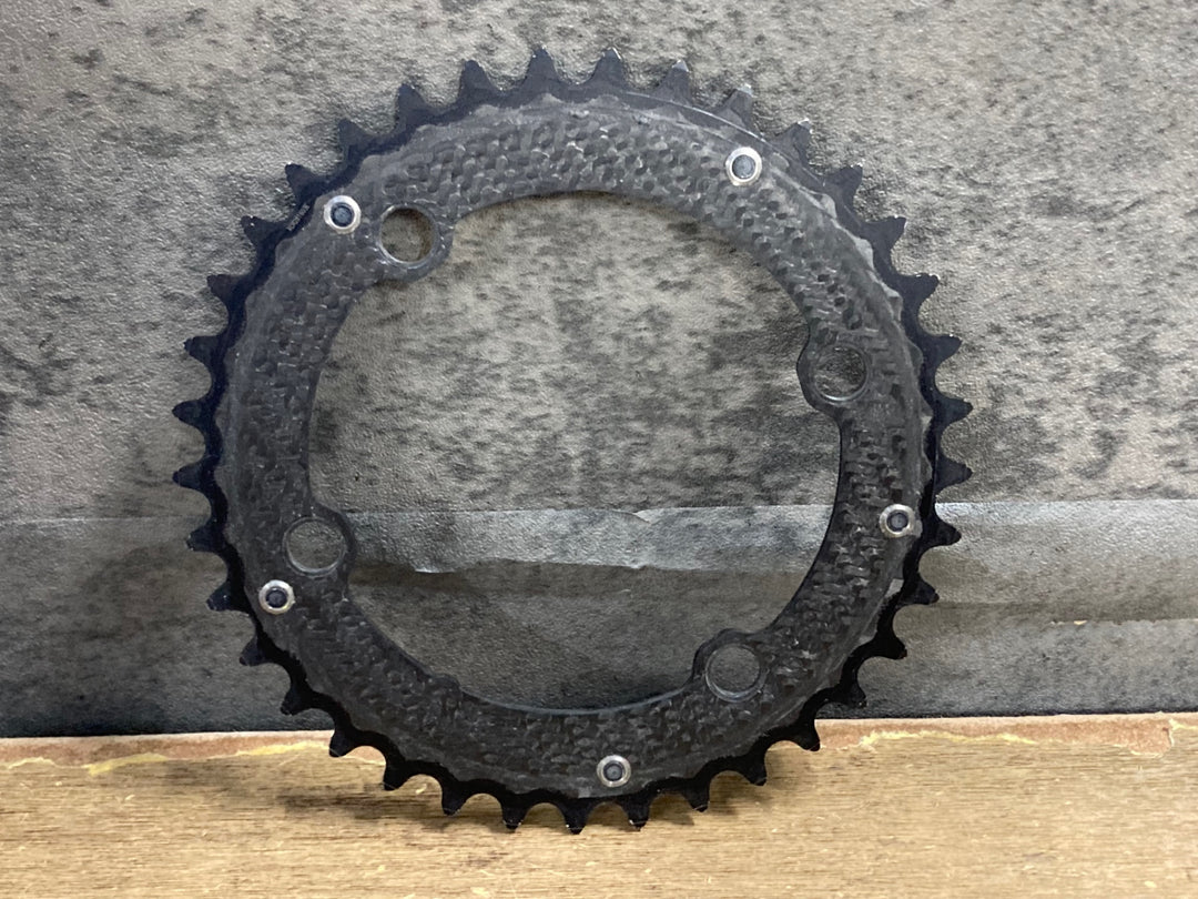 KN571 カーボンティーアイ CARBON-TI X-CarboRing 107PCD X-AXS 4arm インナーチェーンリング 37T