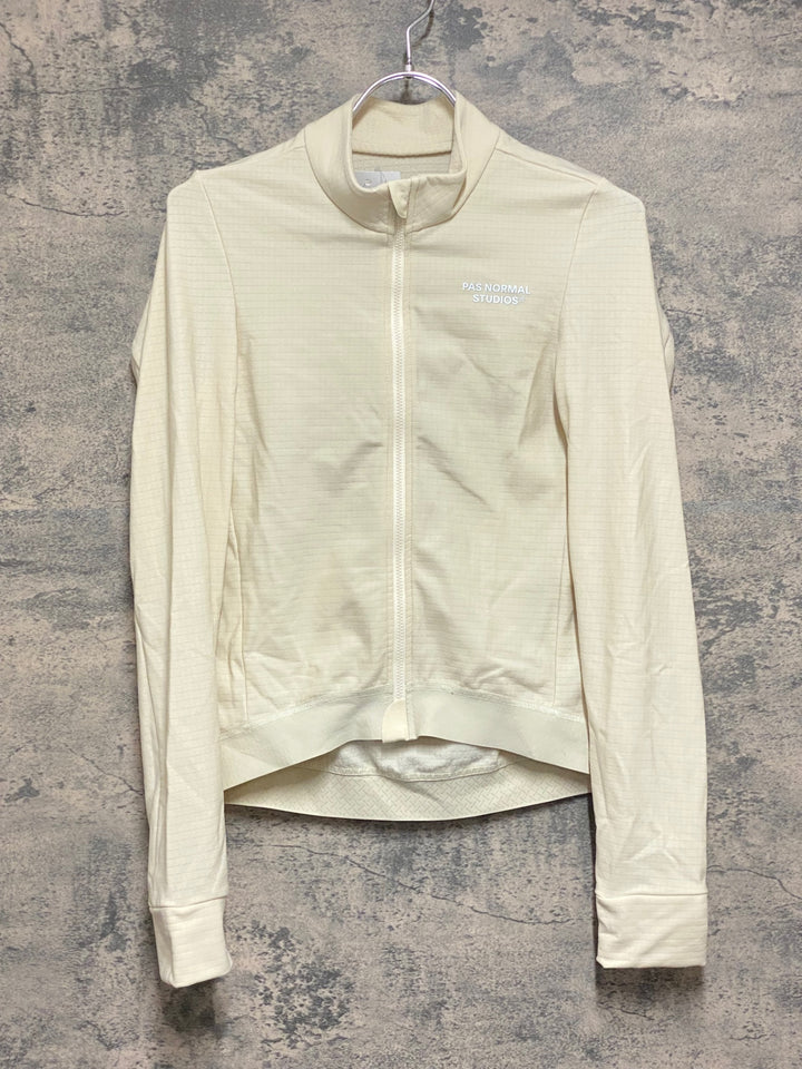KM715 パスノーマルスタジオ PAS NORMAL STUDIOS MEN'S ESSENTIAL LONG SLEEVES 長袖 サイクルジャージ 白 裏起毛 S