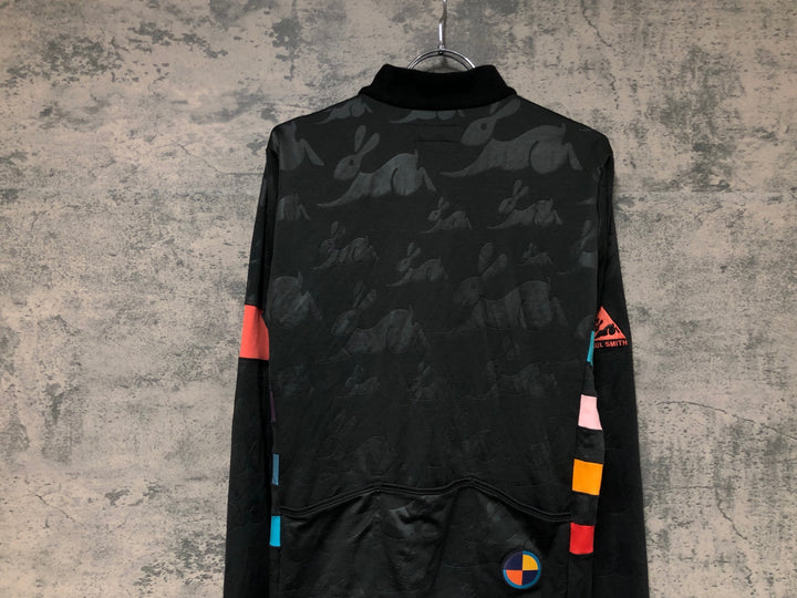 JO917 ラファ Rapha PAUL SMITH & RAPHA LONG SLEEVE CLASSIC JERSEY 長袖 サイクルジャージ 黒 L