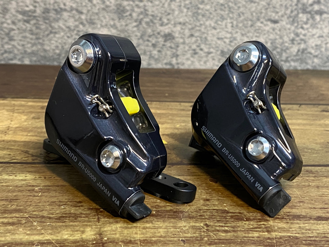 JU378 シマノ SHIMANO メトレア METREA BR-U5000 油圧ディスクブレーキ 前後セット フラットマウント 未使用