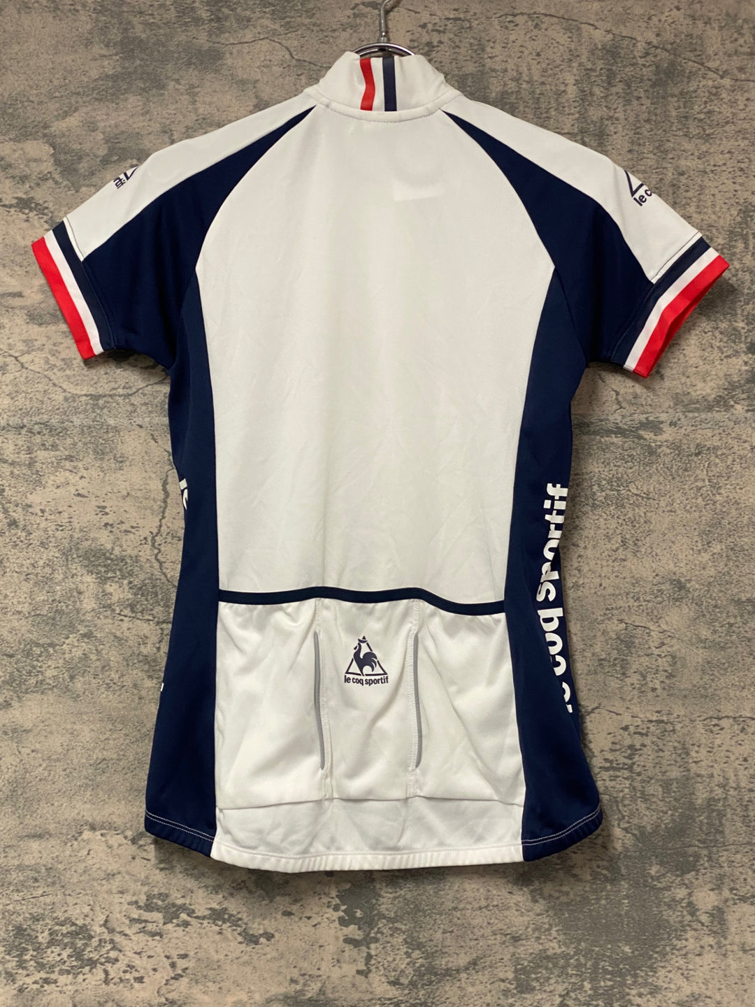 KJ963 ルコックスポルティフ le coq sportif 半袖 サイクルジャージ 白赤 M