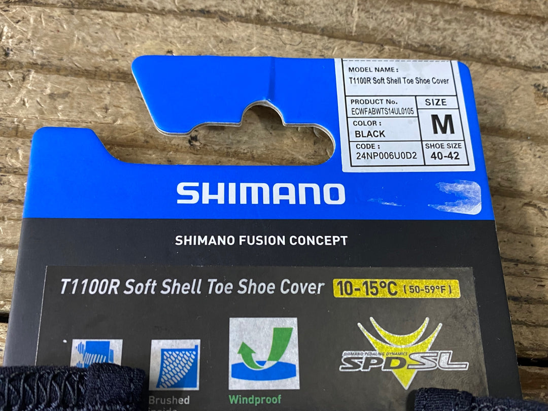 JV390 シマノ SHIMANO トゥーカバー 黒 M 裏起毛