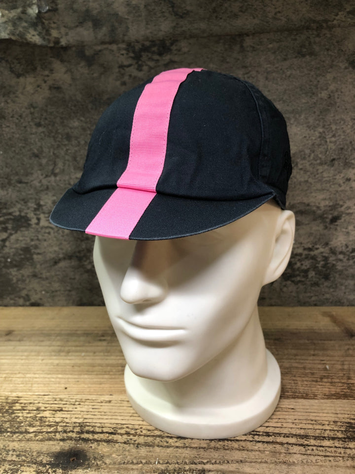 JO053 ラファ RAPHA CAP サイクルキャップ 黒 ピンク M-L