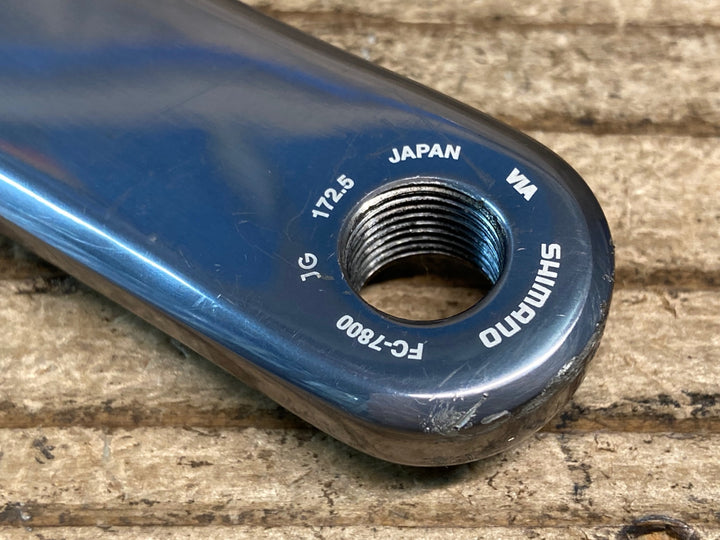 JL182 シマノ SHIMANO デュラエース DURA-ACE FC-7800 クランクセット 53/39T 172.5mm SRM 25TH パワーメーター付き ※接続未確認のためジャンク