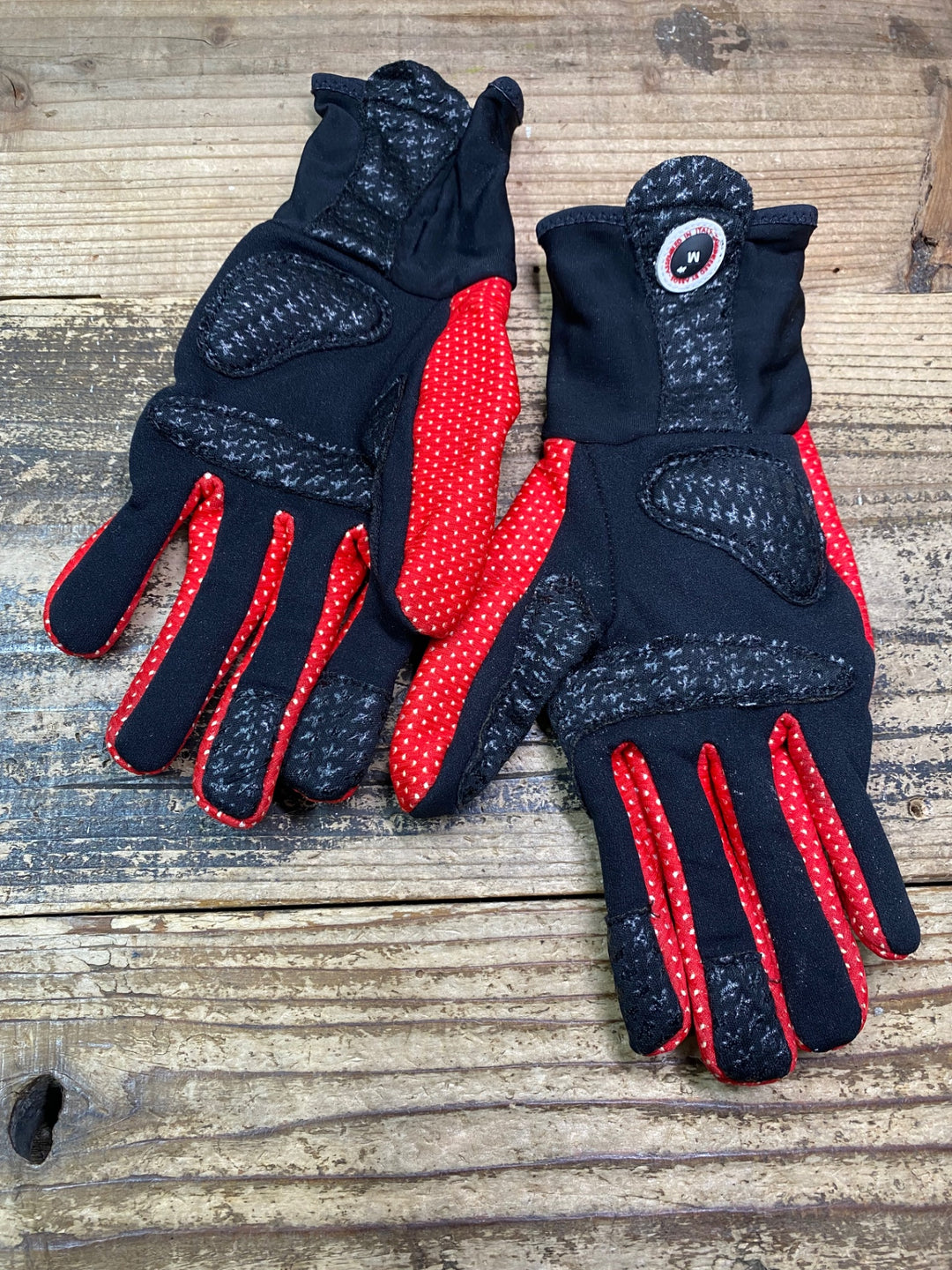 JQ214 アソス assos earlyWinter 長指 ウィンターグローブ 赤 M 裏起毛
