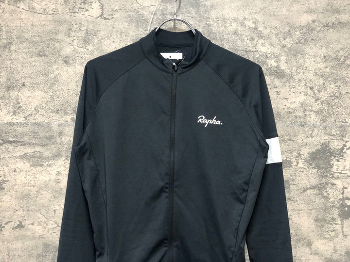 KH905 ラファ Rapha CORE LONG SLEEVE JERSEY 長袖サイクルジャージ ブラック S 裏起毛