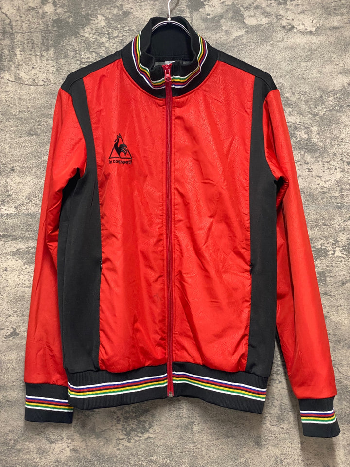 KH251 ルコックスポルティフ le coq sportif 長袖サイクルジャケット 赤黒 L