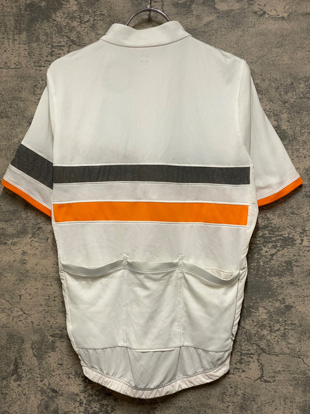 JM005 ラファ Rapha BREVET LIGHTWEIGHT JERSEY 半袖 サイクルジャージ 白 M ※汚れ