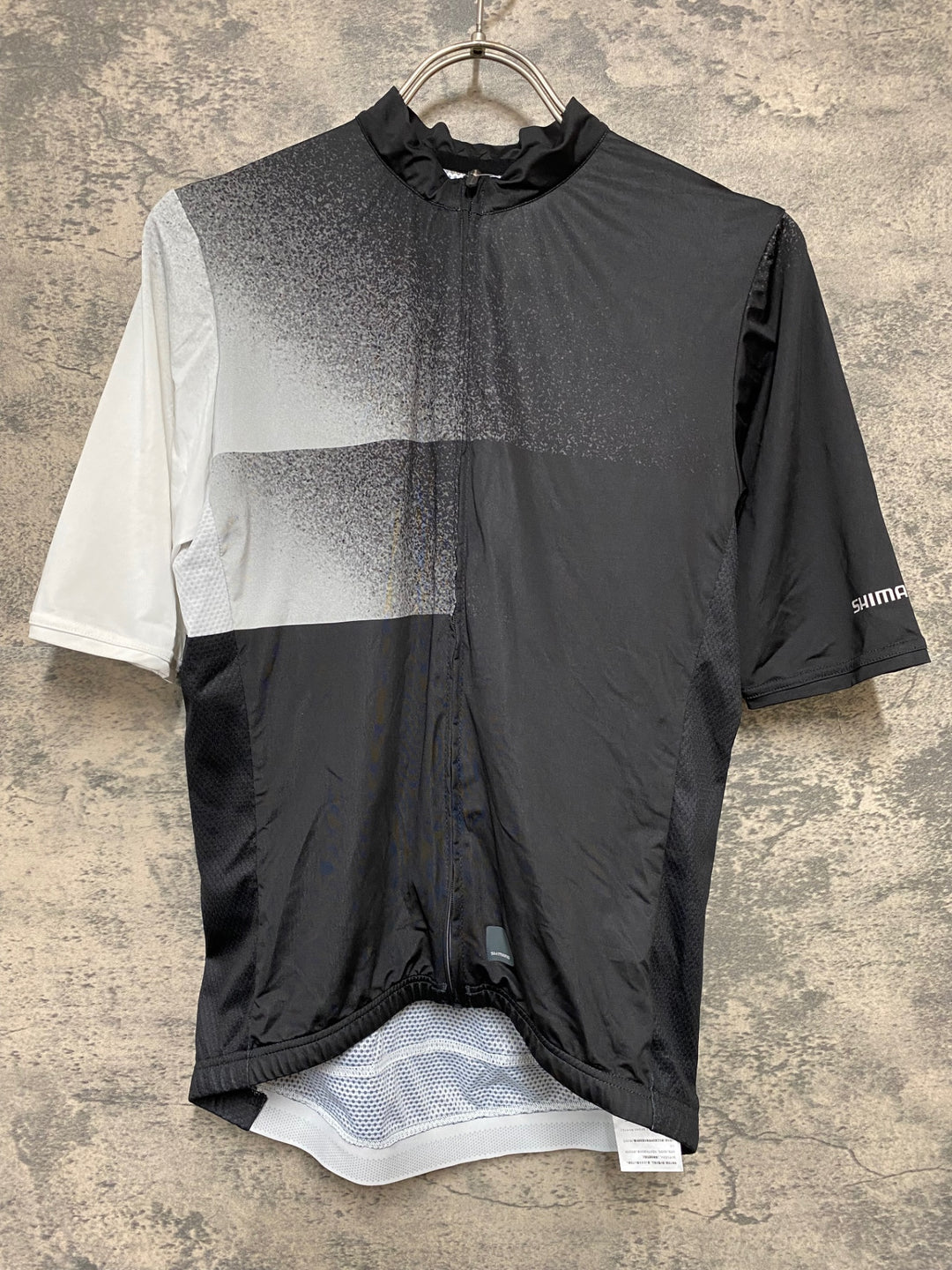 KC598 シマノ SHIMANO 半袖 サイクルジャージ 白黒 ASIA M