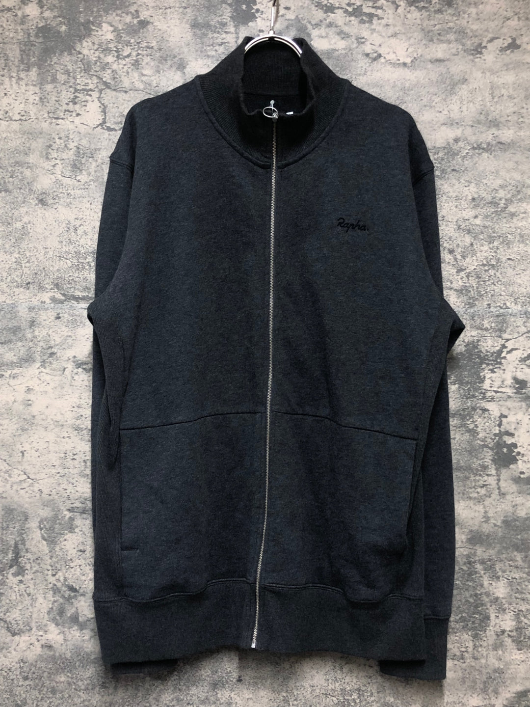 KL359 ラファ Rapha LOGO TRACK JACKET トラックジャケット グレー L 裏起毛