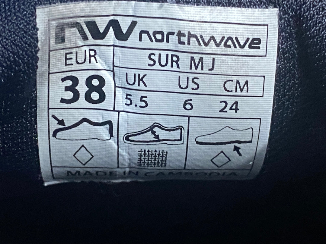 KL100 ノースウェーブ NORTH WAVE HAMMER PLUS ビンディングシューズ 黒 EU38 2穴 ※汚れ