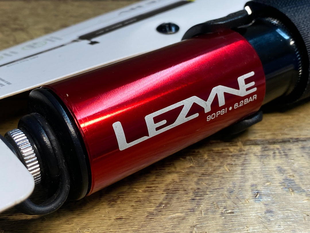 JO841 レザイン LEZYNE GRIP DRIVE HV 携帯空気入れ 赤 黒