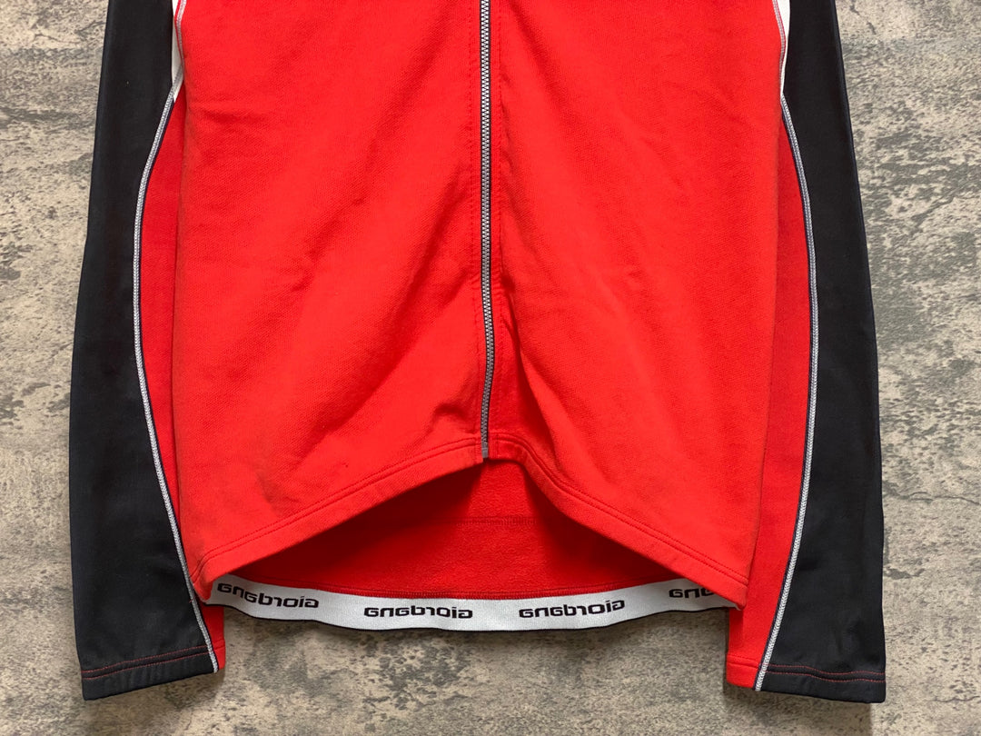 JP488 ジョルダーナ Giordana 長袖 サイクルジャージ 赤 M 裏起毛