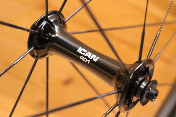 アイカン ICAN エアロ AERO 40 リム RIM シマノ 11S/12S カーボン チューブレスレディ ロードバイク ホイールセット 【広島店】