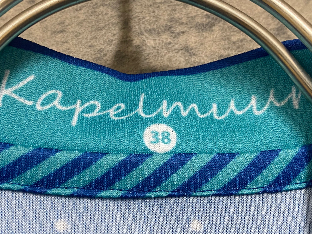 JO545 カペルミュール KAPELMUUR 半袖 サイクルジャージ レース 青 水玉 レディース 38 未使用