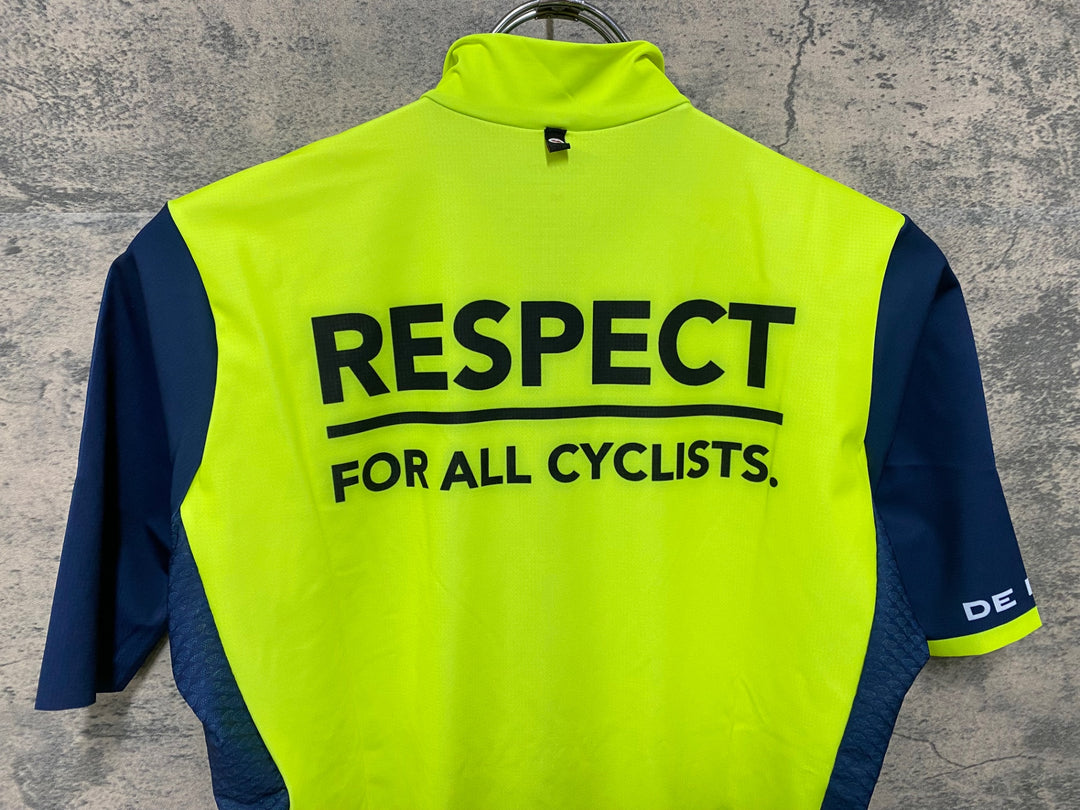 JY864 サンティーニ Santini DE ROSA 半袖 サイクルジャージ ネイビー 黃 M